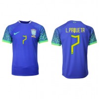 Brazil Lucas Paqueta #7 Replica Away Shirt World Cup 2022 Short Sleeve